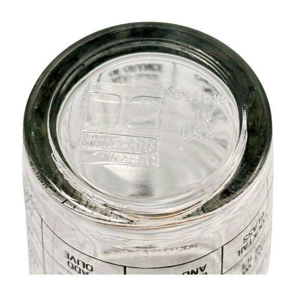 Irwinware Glass Cocktail Mixer Recipe 6 in Tall Bartender Barware Vintage MCM US - Picture 5 of 8